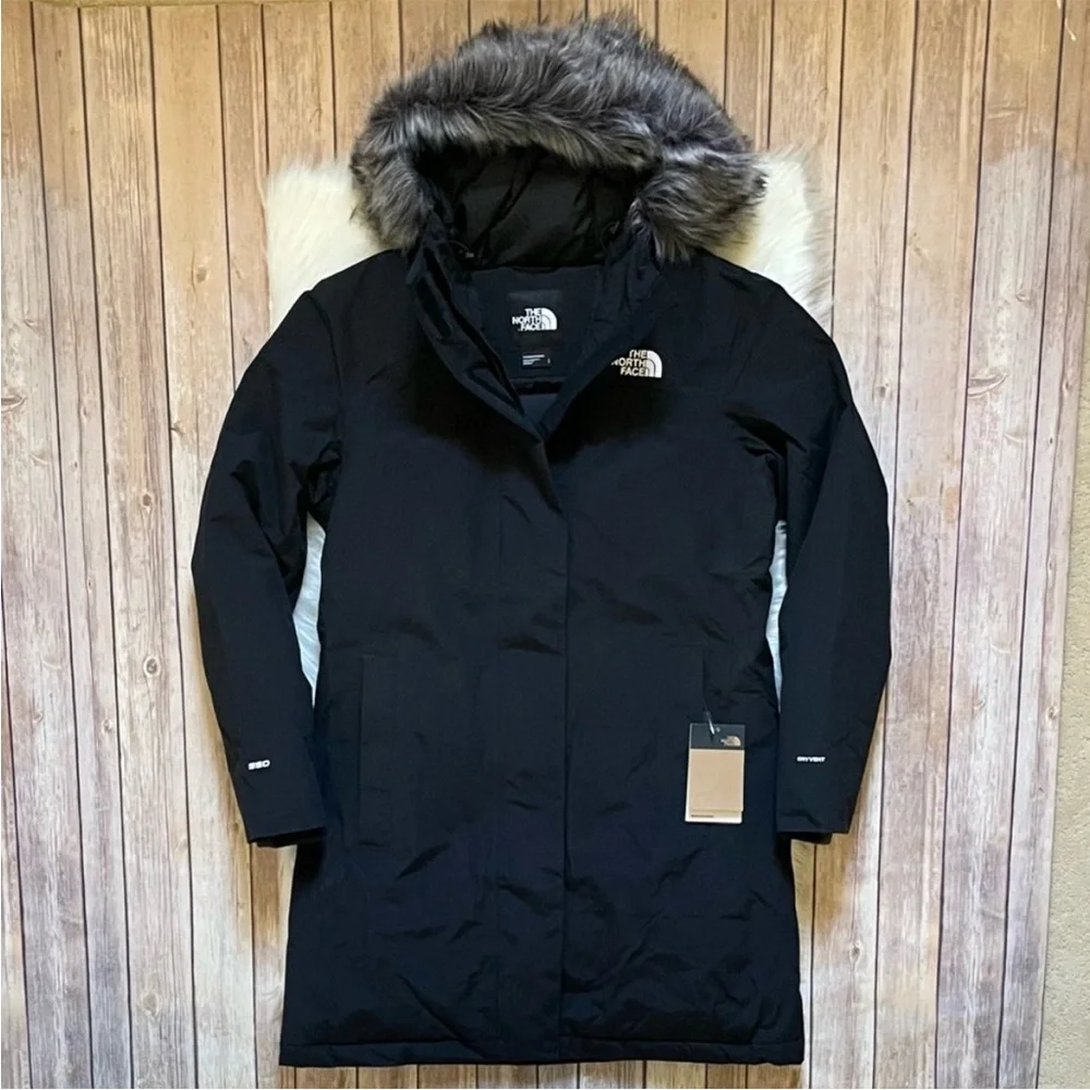 The North Face Women’s Arctic Parka Waterproof Black Coat - Picture 1 of 10